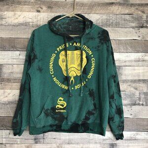 Harry Potter Slytherin House Green/Black Tie-Dye Hoodie Size Small